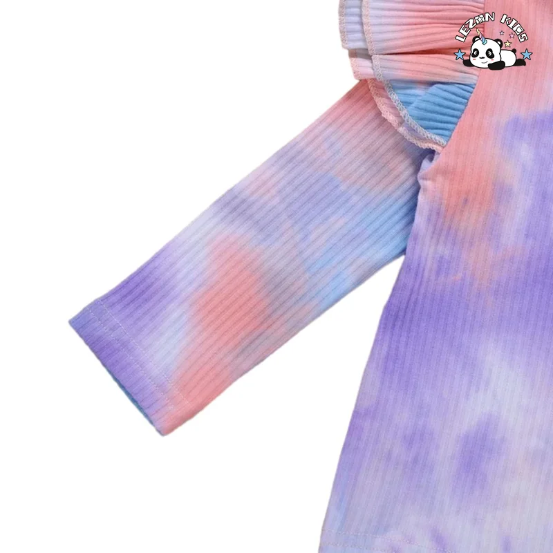 LEZONKIDS - Conjuntos de Roupas para Meninas Bebês Esportivas Casuais Personalizáveis com Camiseta de Manga Longa e Calça Longa